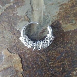 Elegant Silver Hoop Earring